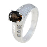 Aisha Brown Halo Ring For Women Sterling Silver Gemstone